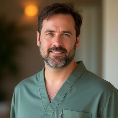 Porträt von Stefan Keller, Leiter des Spa & Wellness-Bereichs, mit ruhiger und professioneller Ausstrahlung.